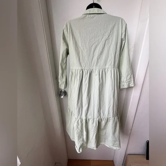 JDY shirt cotton dress with 3/4 sleeve in mint size 36 - Picture 7 of 14